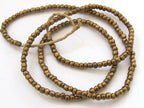 1 FULL STRAND 24 inches long - Ghana gold brass color african glass beads - 175 plus beads - AB003