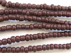 50 BEADS - Xtra Small size Tiny Ghana earthy brown color african Glass beads - AB013
