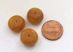 10 BEADS - Thick Small size Tibetan copal resin bead - BD536