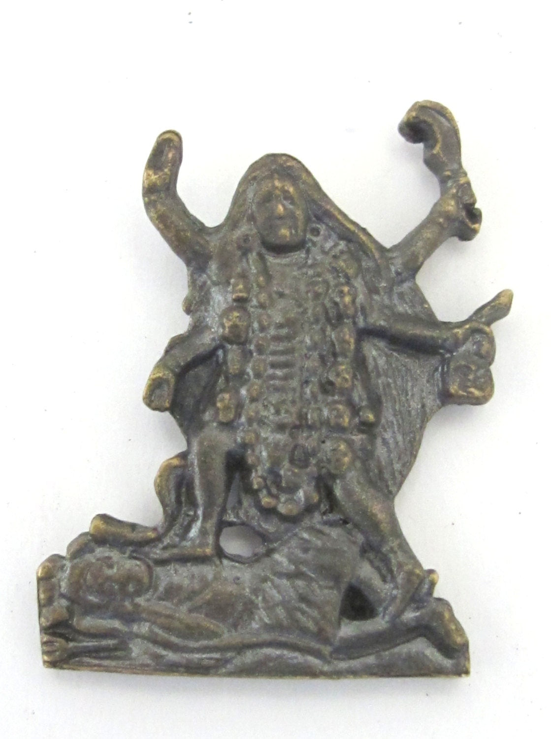Antiqued finish Goddess Kali Shiva pendant from Nepal - CP042 custom design copyright Nepalbeadshop