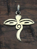 Tibetan Buddha eye brass pendant from Nepal - CP044