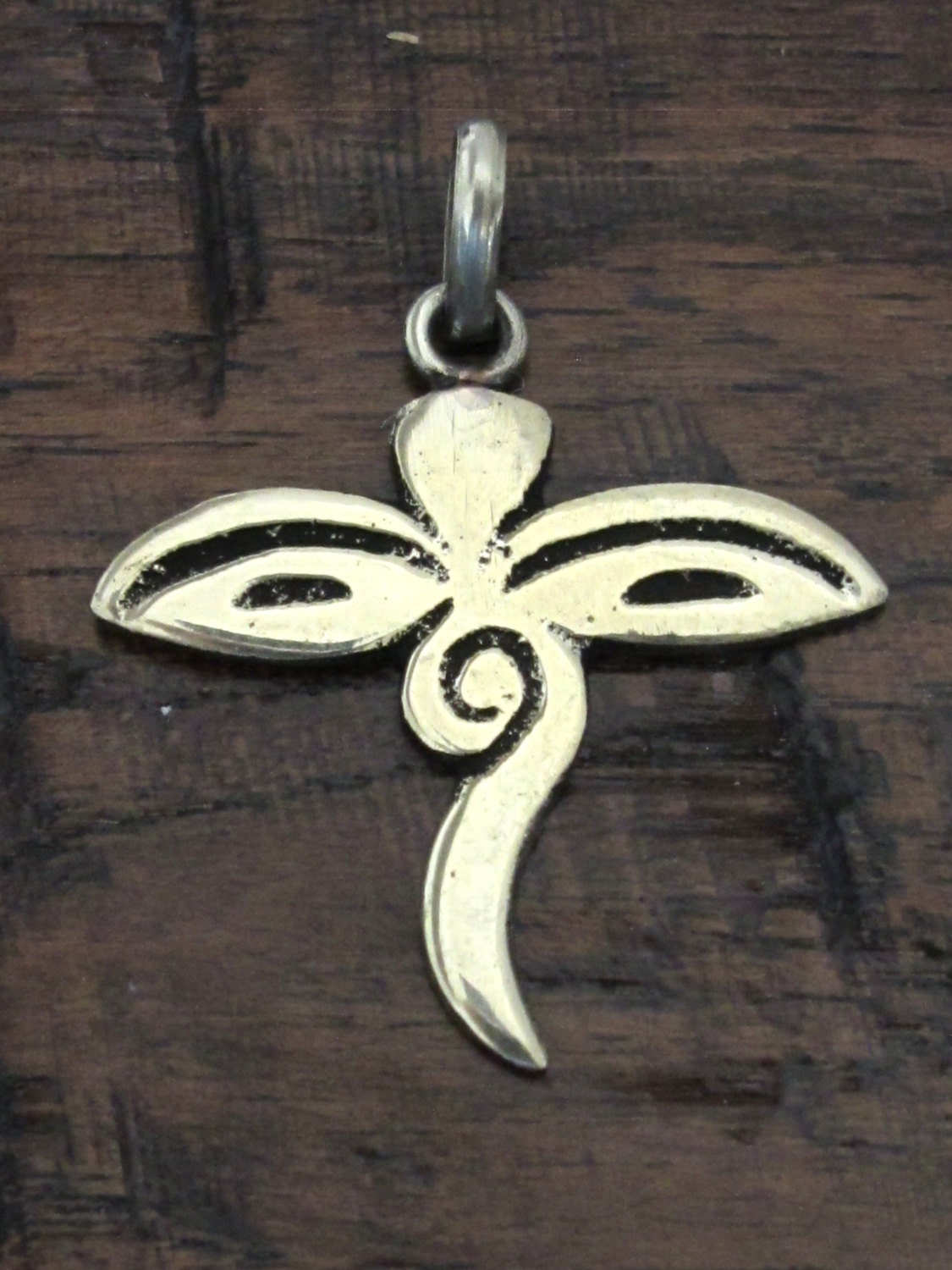 Tibetan Buddha eye brass pendant from Nepal - CP044