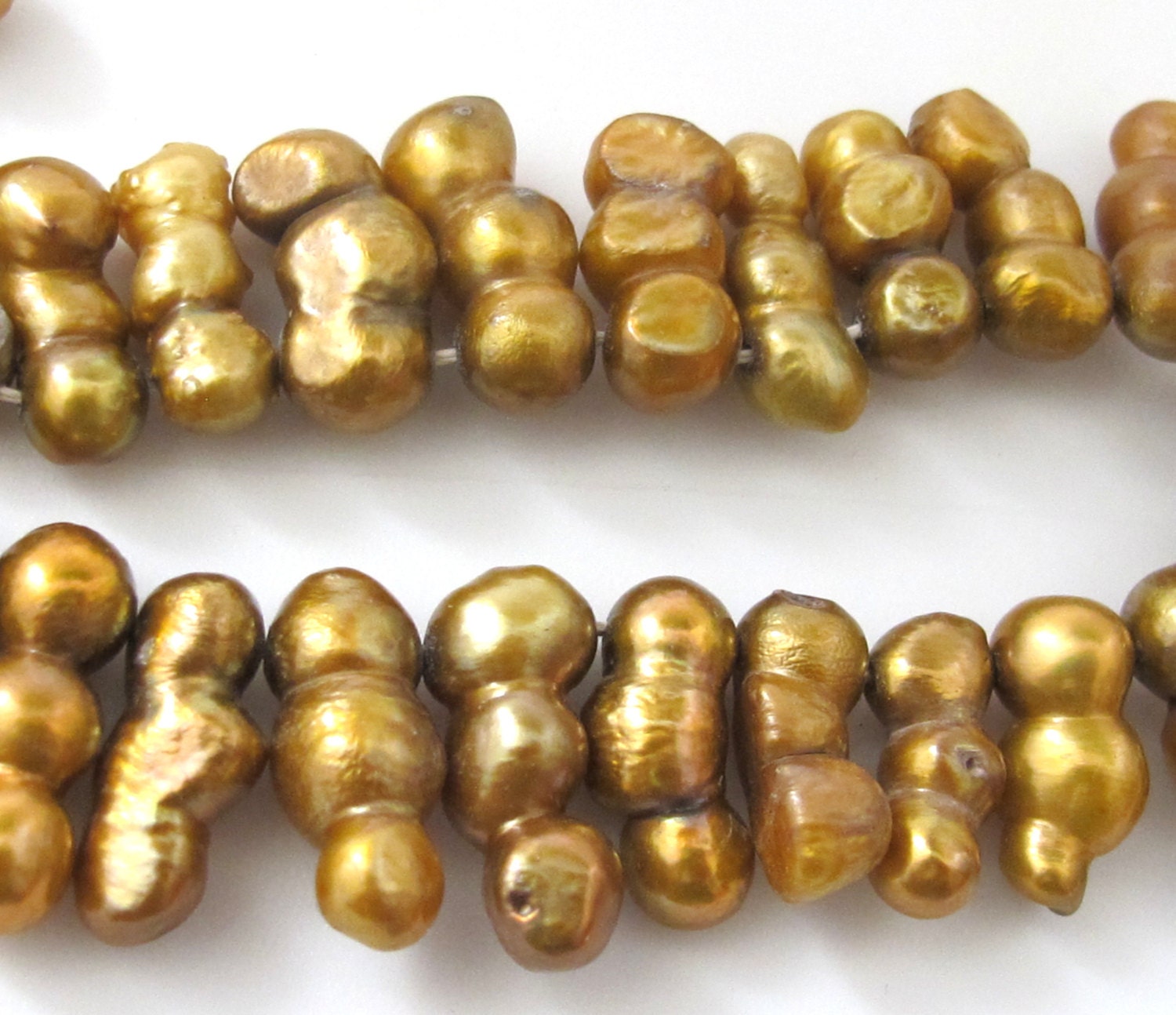 20 BEADS - Natural Freshwater Biwa Pearl Stick beads - PL020