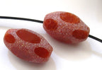1 bead - Large thick Agate gemstone faceted focal bead - GM292