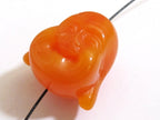Large bold size yellow tone happy smiling Buddha focal pendant bead - BD561A
