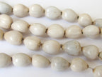 10 BEADS - Natural Panyas whole nut teardrop shape seed beads - NB112