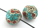 1 BEAD - Thick rondelle nepalese bead - BD078B