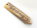 1 Pendant - Carved bone Tibetan Om mantra inscribed arrow point shape pendant - PB080