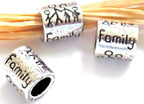 2 Beads - Large hole cylinder tube family bead - BD372