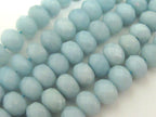 20 BEADS - Small size Faceted Rondelle Amazonite gemstone beads 8 mm x 6 mm - GM038B