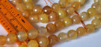 1 strand - 10 mm Honey yellow orange dyed jade faceted gemstone beads 15 inches - BD379G