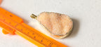Peachy orange shimmer druzy quartz agate geode golden edged pendant- SP020H