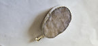 Purplish shimmer Druzy agate geode silver edged pendant - SP020A