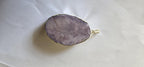 Purplish shimmer Druzy agate geode silver edged pendant - SP020A