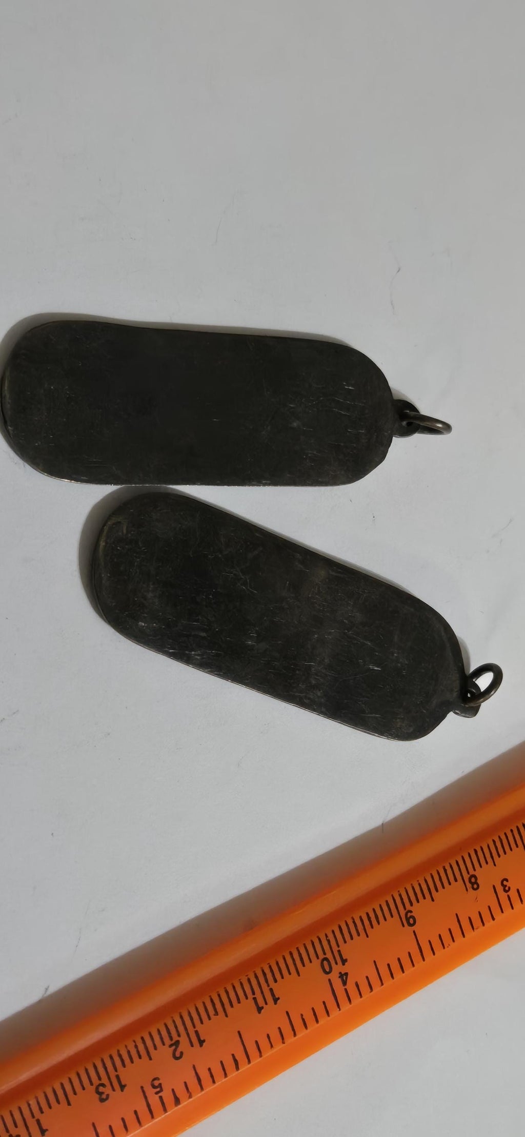 Tibetan Om and kalchakra mantra inscribed brass pendant rectangular bar shape keyring charm CP005B