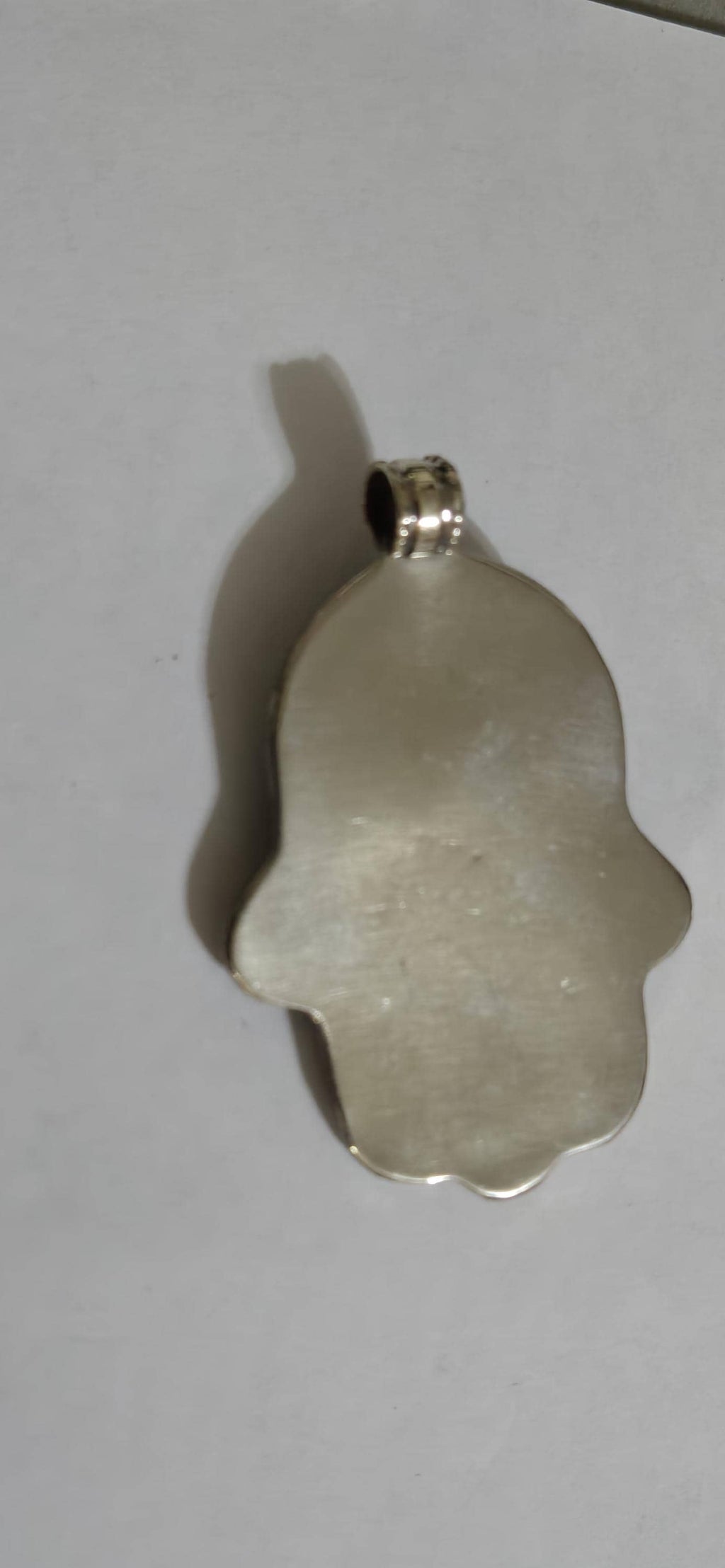 1 pendant - Beautiful Tibetan hamsa pendant with lapis coral turquoise inlay hand pendant handcrafted Nepal - PM337D