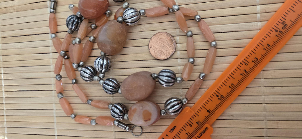 Old agate carnelian beads strand from Nepal BD944K