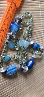 Tibetan beads ethnic Nepal himalayan old gemstone beads strand quartz agate onyx beads - BD944P