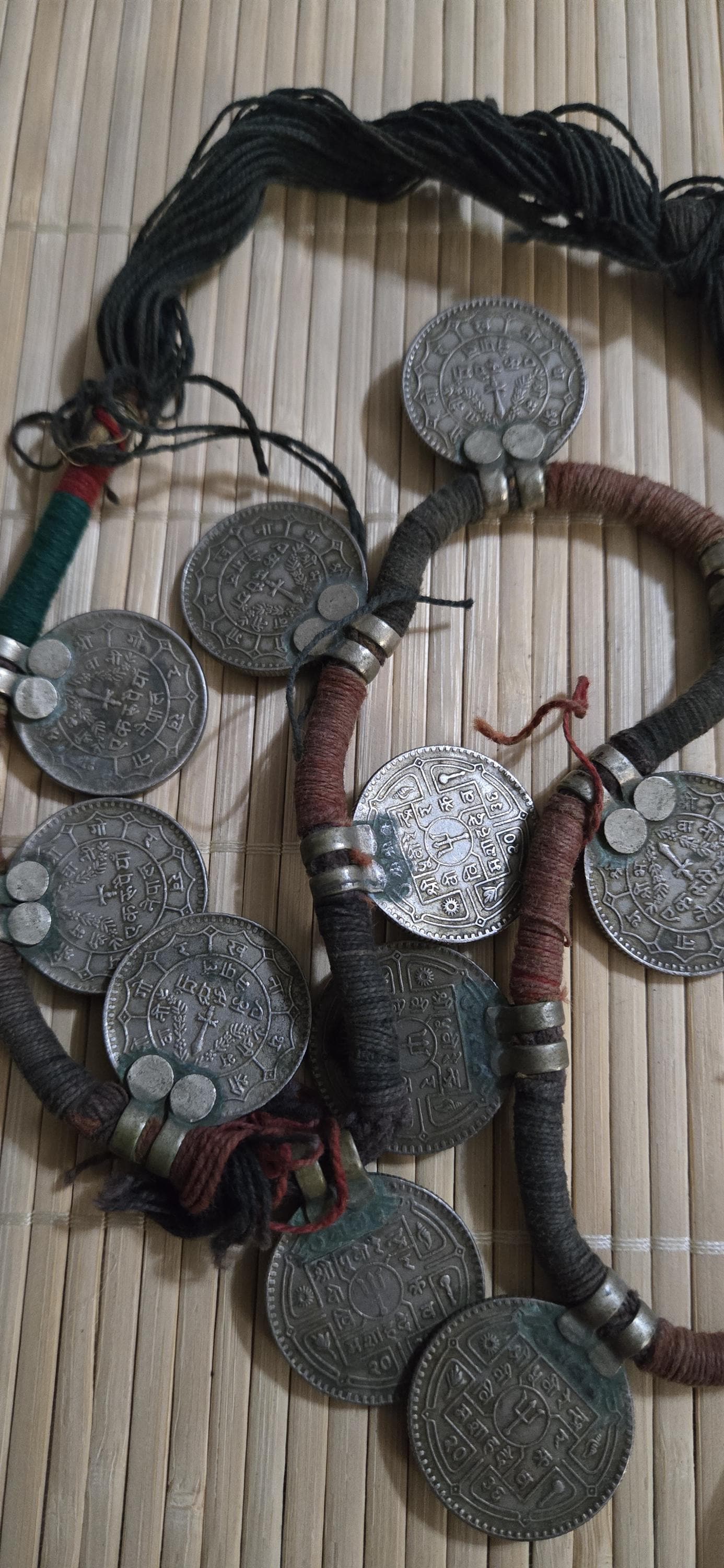 Vintage Nepalese Coin Necklace | 1970s 1 Rupee Coins neck| Ethnic Tribal Jewelry | Collectible Statement Piece | Nepal Necklace – STR003B