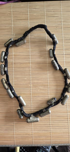 Vintage old ethnic nepal tribal brass amulet pendants necklace one of a kind - Selling As Is - STR005A