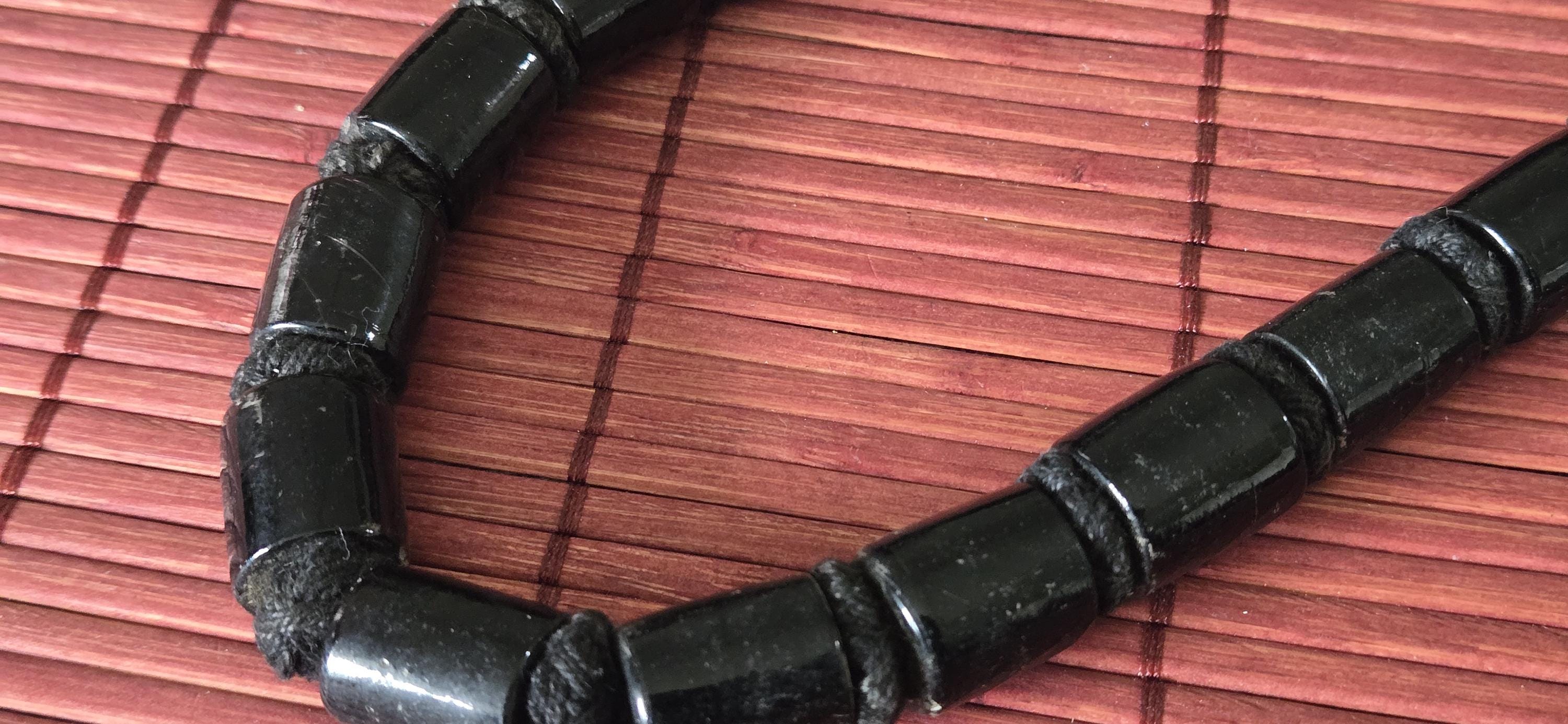 Vintage Nepal Ethnic Glass Bead Necklace with 1957 Coin Clasp c – Tribal Boho Jewelry STR005C