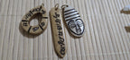 Set of 3 Tibetan buddhist carved cattle bone prayer mantra Om Mani Padme Hum buddha face Pendants spiritual amulet charms PB051D
