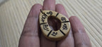 Set of 3 Tibetan buddhist carved cattle bone prayer mantra Om Mani Padme Hum buddha face Pendants spiritual amulet charms PB051D