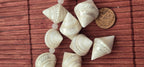 4 Bicone Troca mother of pearl MOP Shell Beads | 30–36mm x 19 -23 mm Lustrous Natural Shell Beads Drilled in Center |Craft Supplies BD221H