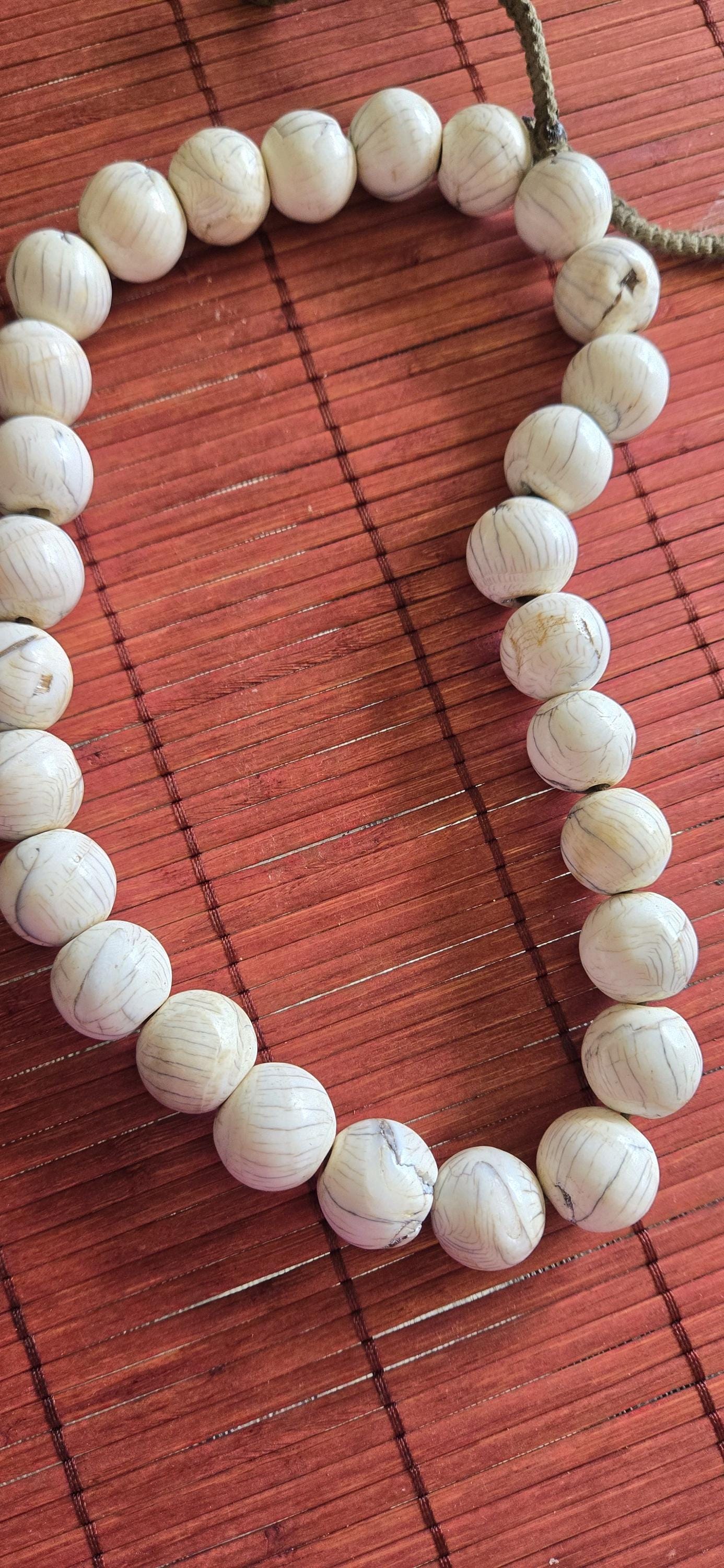 1 strand 27 -28 beads Nepal old conch shell beads tibetan naga beads full strand rustic beads round oval shape tribal shell beads STR002B