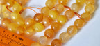 1 strand - 10 mm Honey yellow orange dyed jade faceted gemstone beads 15 inches - BD379G
