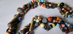 1 Full strand - 28 INCH - Mix vintage ethnic nepalese beads from Nepal - 3 layered - STR002H