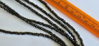 SALE - 1 Full Strand - Small size 3 mm brass tone plated cube metal beads - BD418