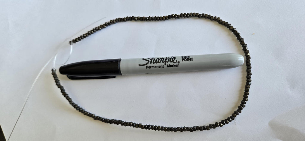 SALE - 1 Full Strand - Small size 3 mm brass tone plated cube metal beads - BD418