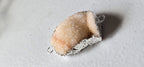 Peachy pink orange quartz shimmer Druzy agate geode silver edged pendant- SP020D