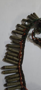 Vintage old ethnic nepal tribal brass bullet pendants necklace one of a kind - Selling As Is - STR003A