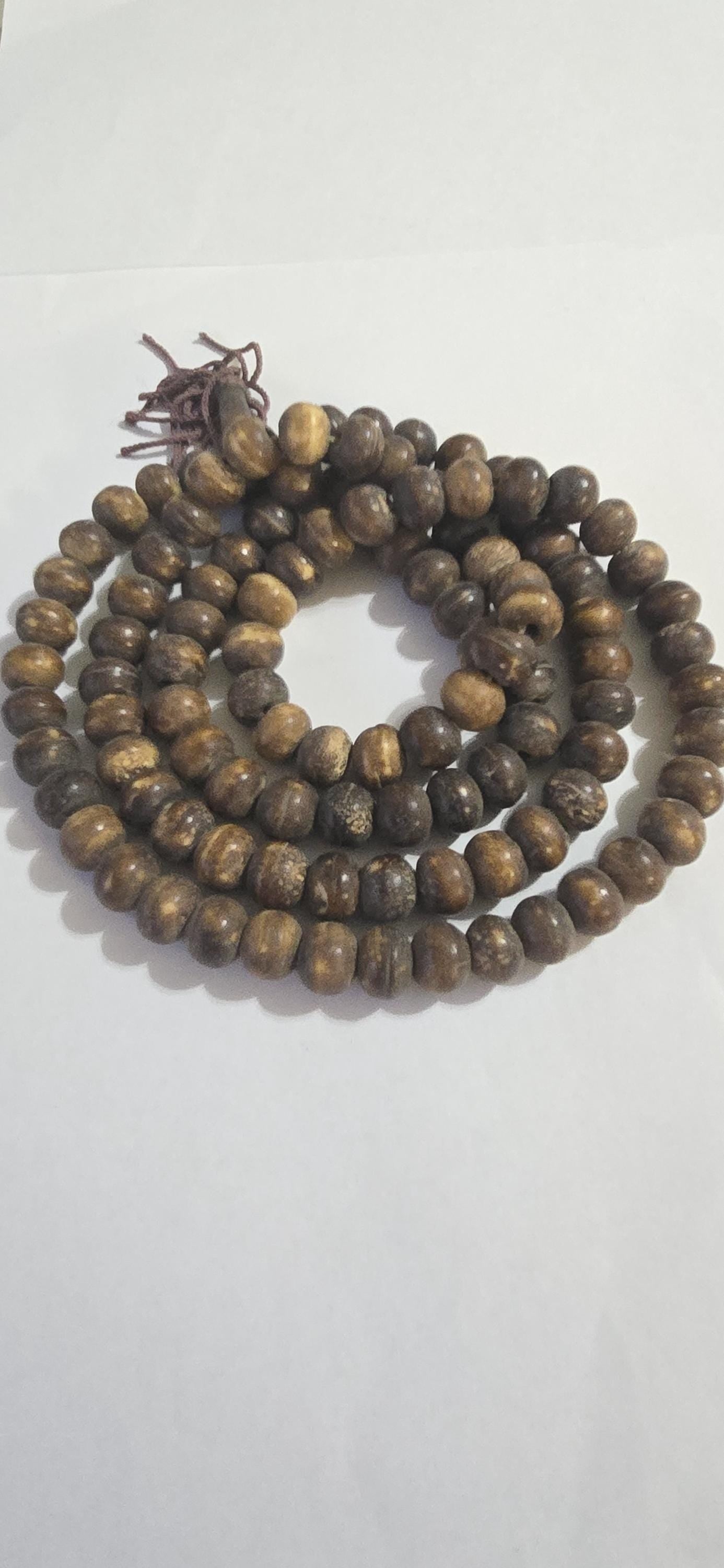 108 Beads - 12 mm Tibetan 108 old recycled bone mala beads meditation prayer beads supply old cattle bone beads Nepal - ML074B