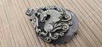 OOAK large freeform Tibetan pendant agate gemstone elephant pendant with deer reversible design unique nepal pendants - 1 pc - PM275A