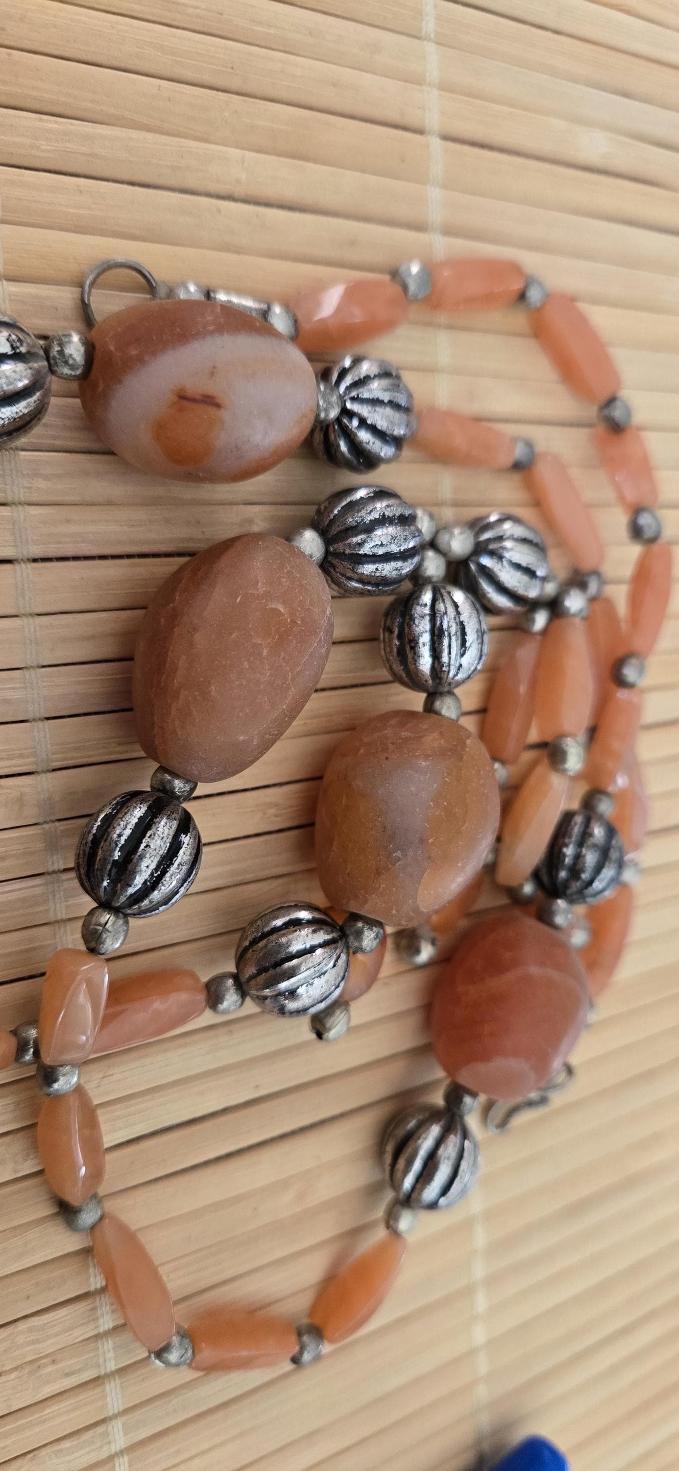 Old agate carnelian beads strand from Nepal BD944K