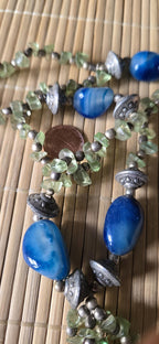 Tibetan beads ethnic Nepal himalayan old gemstone beads strand quartz agate onyx beads - BD944P