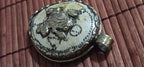 Hand-Carved Conch Shell Pendant – Frog Totem, Human Figure, Firefly Design | Tibetan Nepal Himalayan mystic Jewelry large size - PM491B