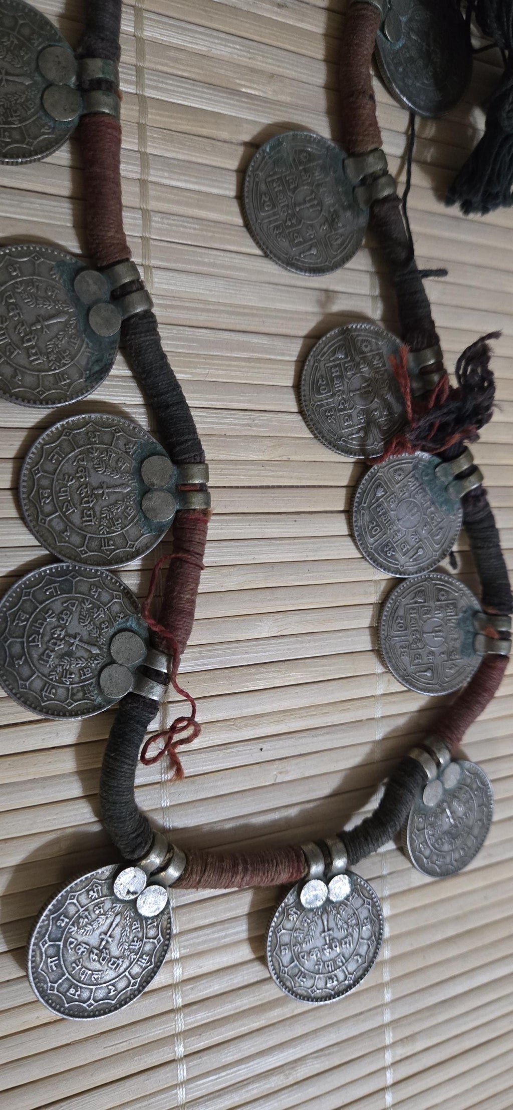 Vintage Nepalese Coin Necklace | 1970s 1 Rupee Coins neck| Ethnic Tribal Jewelry | Collectible Statement Piece | Nepal Necklace – STR003B