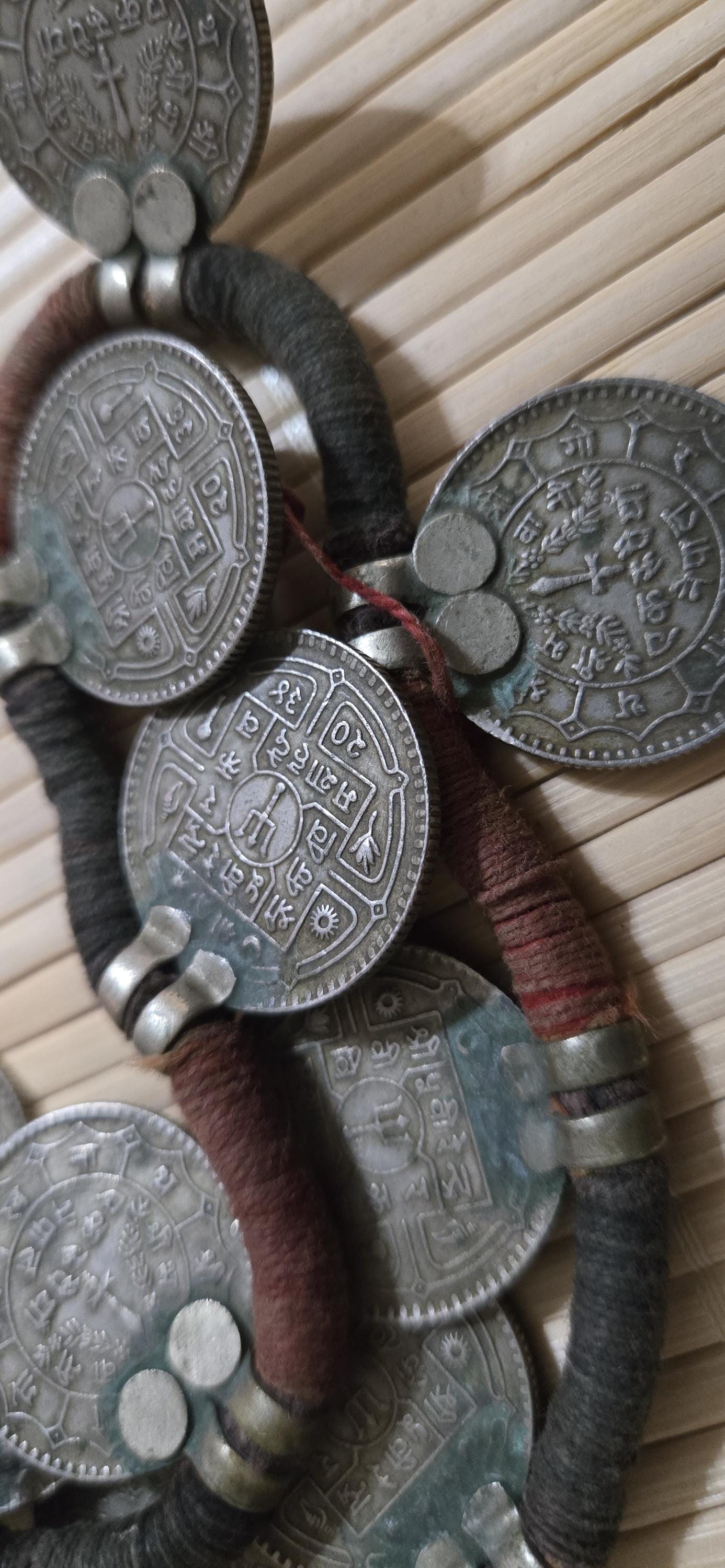 Vintage Nepalese Coin Necklace | 1970s 1 Rupee Coins neck| Ethnic Tribal Jewelry | Collectible Statement Piece | Nepal Necklace – STR003B