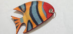 Unique handcrafted Large bold size Fish Leather Pendant – Rustic Luxe Charm for Keyring or Bag - BD753D