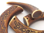 1 Pendant - Large Long tooth shape resin pendant dual sided resin pendant - PB087