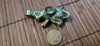 Tibetan Monkey ape Pendant with quartz Inlay | Repousse Animal Theme Jewelry | Ethnic Nepal Pendant PM438P