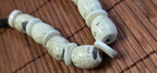 Nepal Ethnic Naga Conch Shell Beads | Barrel & Disc Tribal Inlaid Shell Bead Strand | Rustic Nepal Jewelry STR006B1