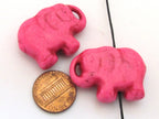 6 BEADS - Mix colors howlite elephant shape beads 34 mm x 25mm - GM316G