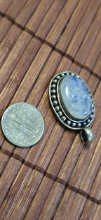 Tibetan Quartz gemstone Pendant | Himalayan Nepal Gemstone Amulet | PM439E