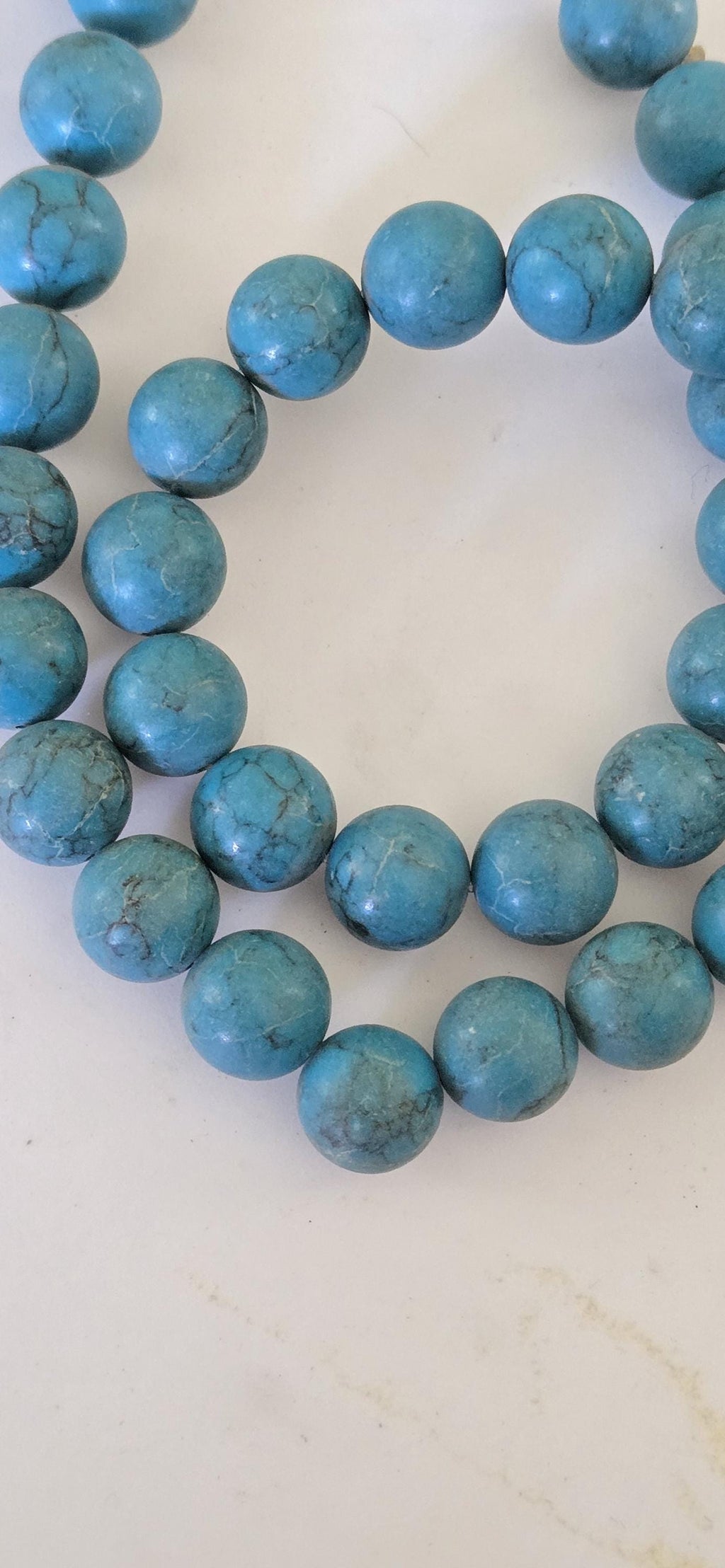 10 Tibetan turquoise beads Himalayan gemstone Beads – 11–12.5mm Round Shape Gemstone Beads – GM187B