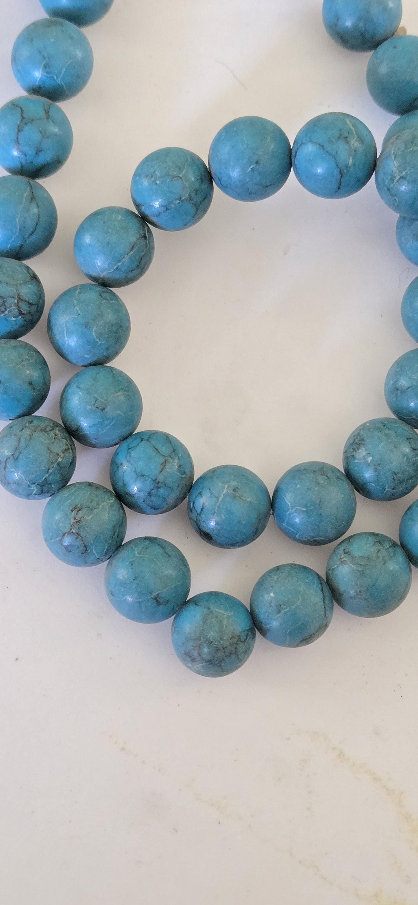 10 Tibetan turquoise beads Himalayan gemstone Beads – 11–12.5mm Round Shape Gemstone Beads – GM187B